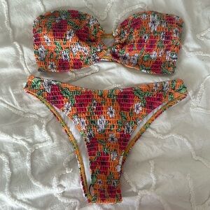 This is a bikini bathing suit. Pretty colors. From SHEIN